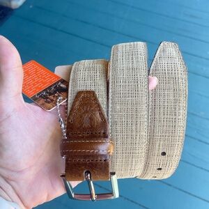 Martin Dingman Leather‎ Suede Belt. NWT. Size 32